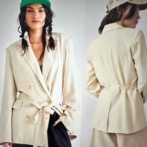 Free People Olivia linen Blend Blazer. NWT. Medium